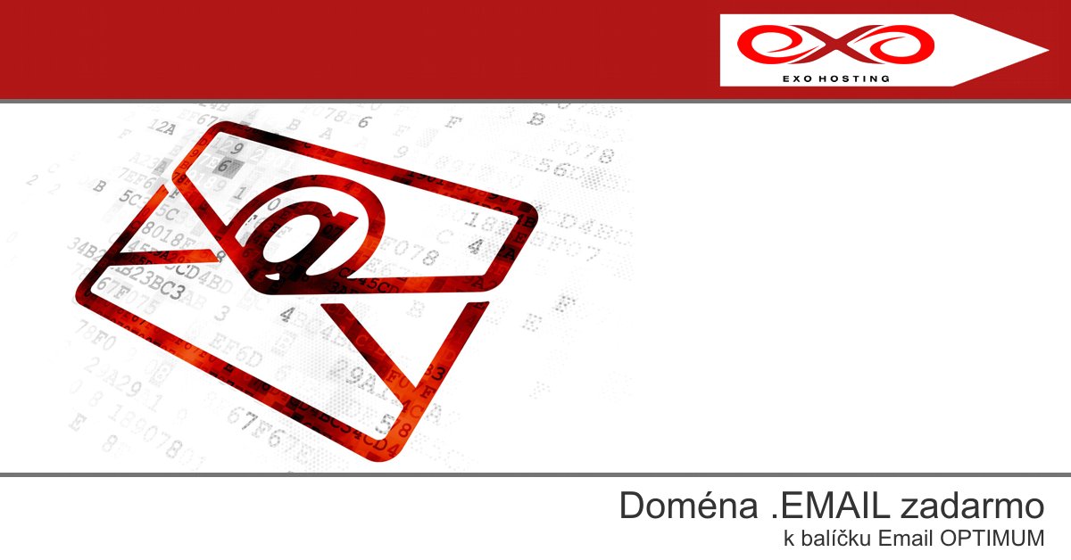 Doména .EMAIL zadarmo k balíčku Email OPTIMUM